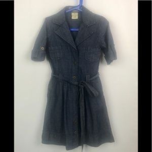 Belted Denim Dress